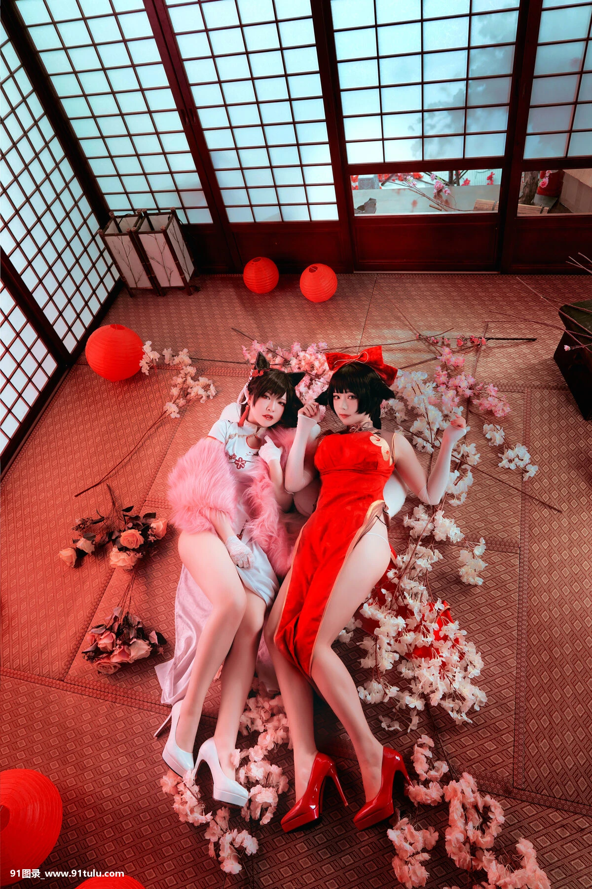 Cosplay [半半子Banbanko,婉Yue] 爱宕x高雄,チャイナ服 [27P][パスポート 写真 アメリカ]