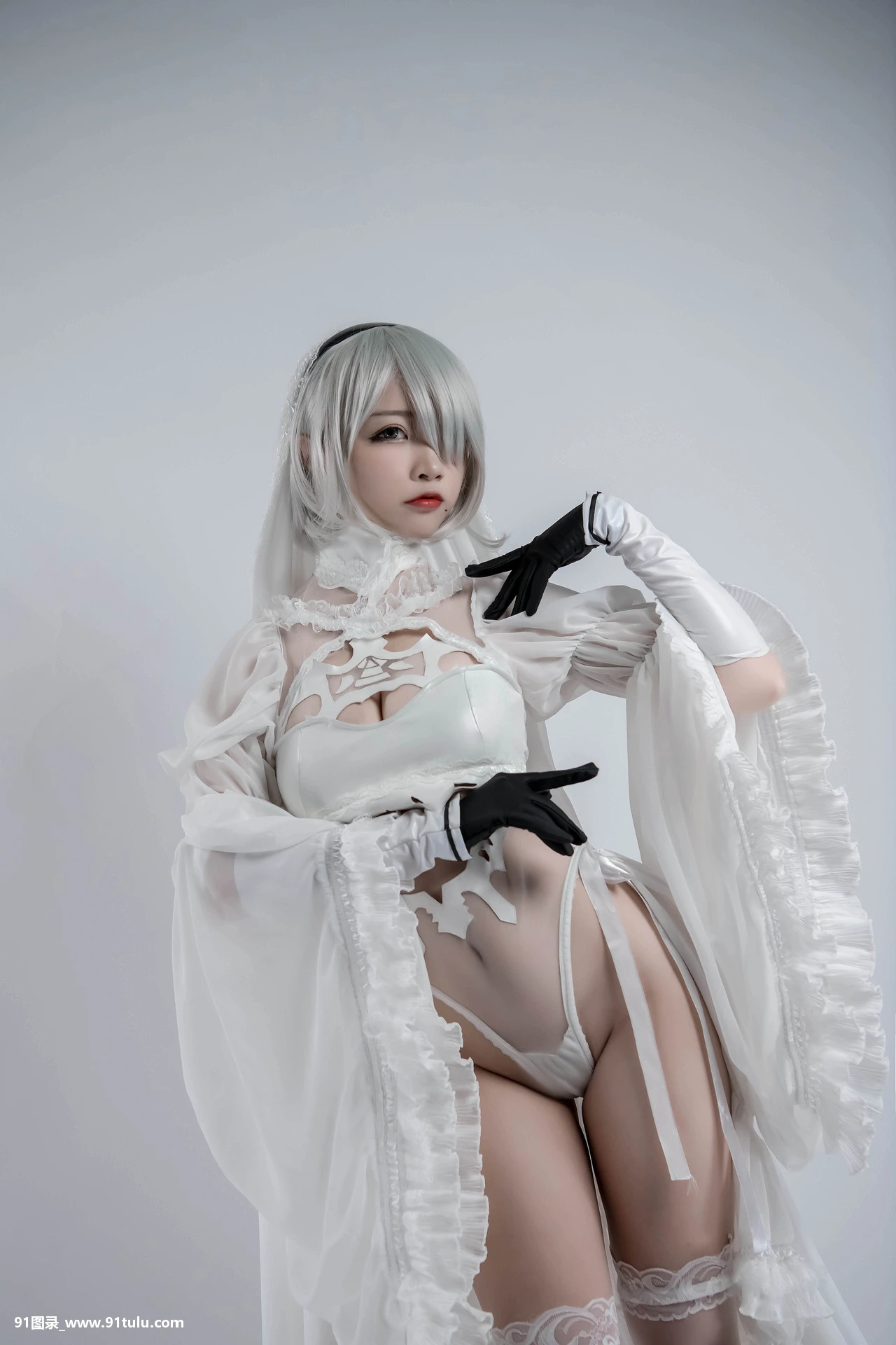Cosplay [二佐nisa] 2b同人花嫁 [26P][f16 戦闘 機 写真]