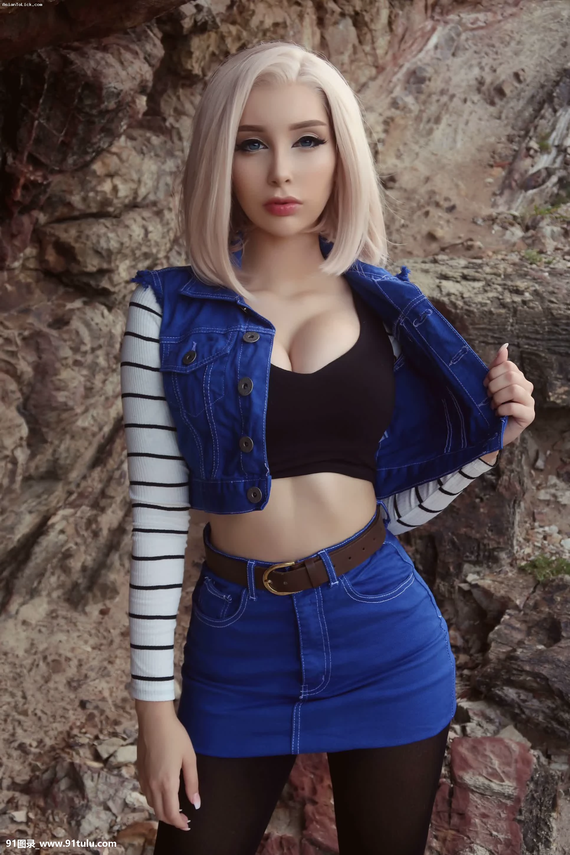 Android 18 Cosplay by Beke Cosplay [48P][us ビザ 写真 illumination]
